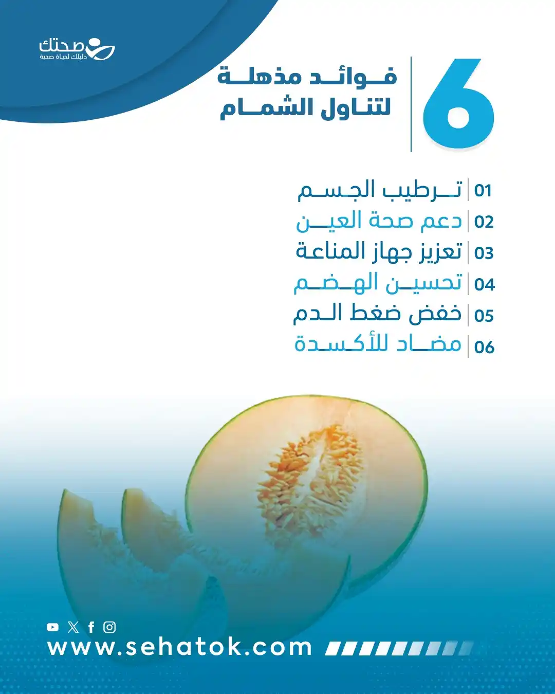 Image from موقع صحتك: فاكهة صيفية لذيذة… لكن هل تعرف ما الذي يجعل الشمام كنزاً صحياً؟🍊 اكتش...