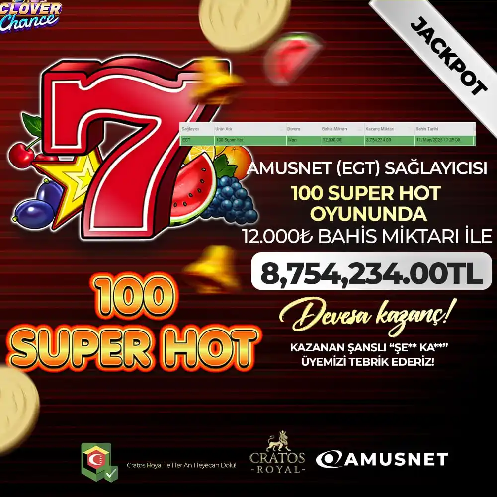 Image from CratosRoyal Resmi: * *FLAMING HOT EXTREME* *💎 Devasa Kazanç!* *Amusnet (EGT) sağlayıc...