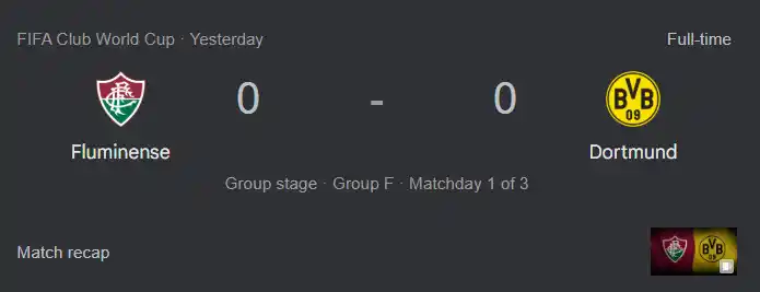 Image from WARUNGBETTING: Fluminense berhasil menahan imbang borussia dortmund dengan skor 0-0 p...