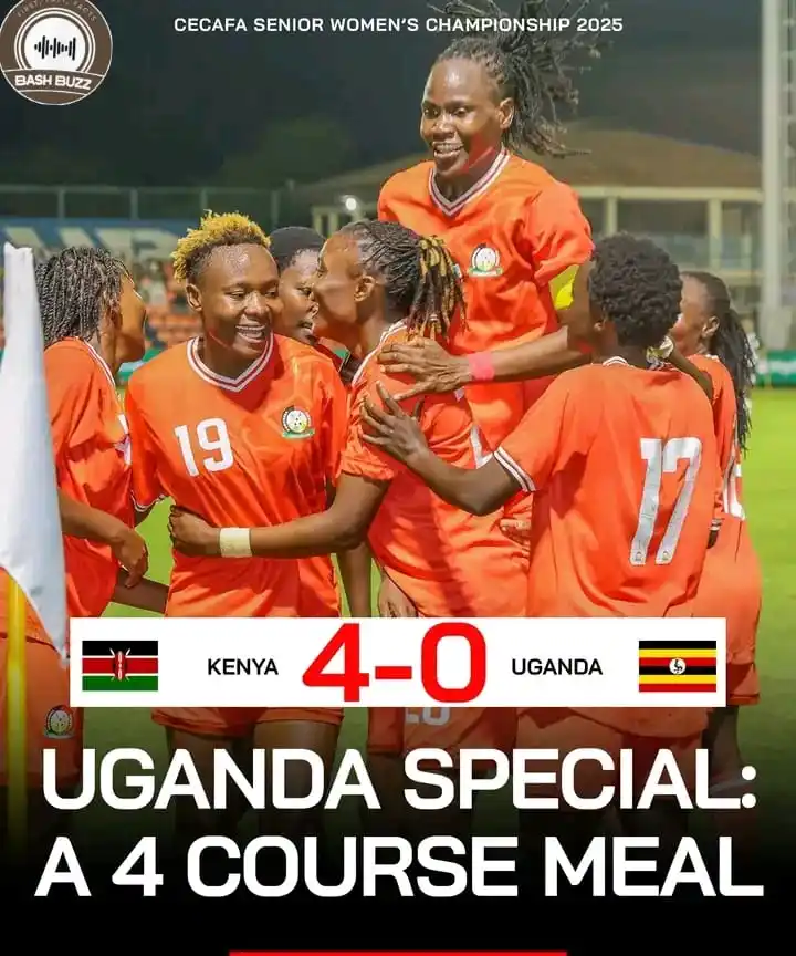 Image from BashBuzz: 🛎⚽ | FULL-TIME: Kenya 🇰🇪 4-0 🇺🇬 Uganda Next up: South Sudan 🇸�...