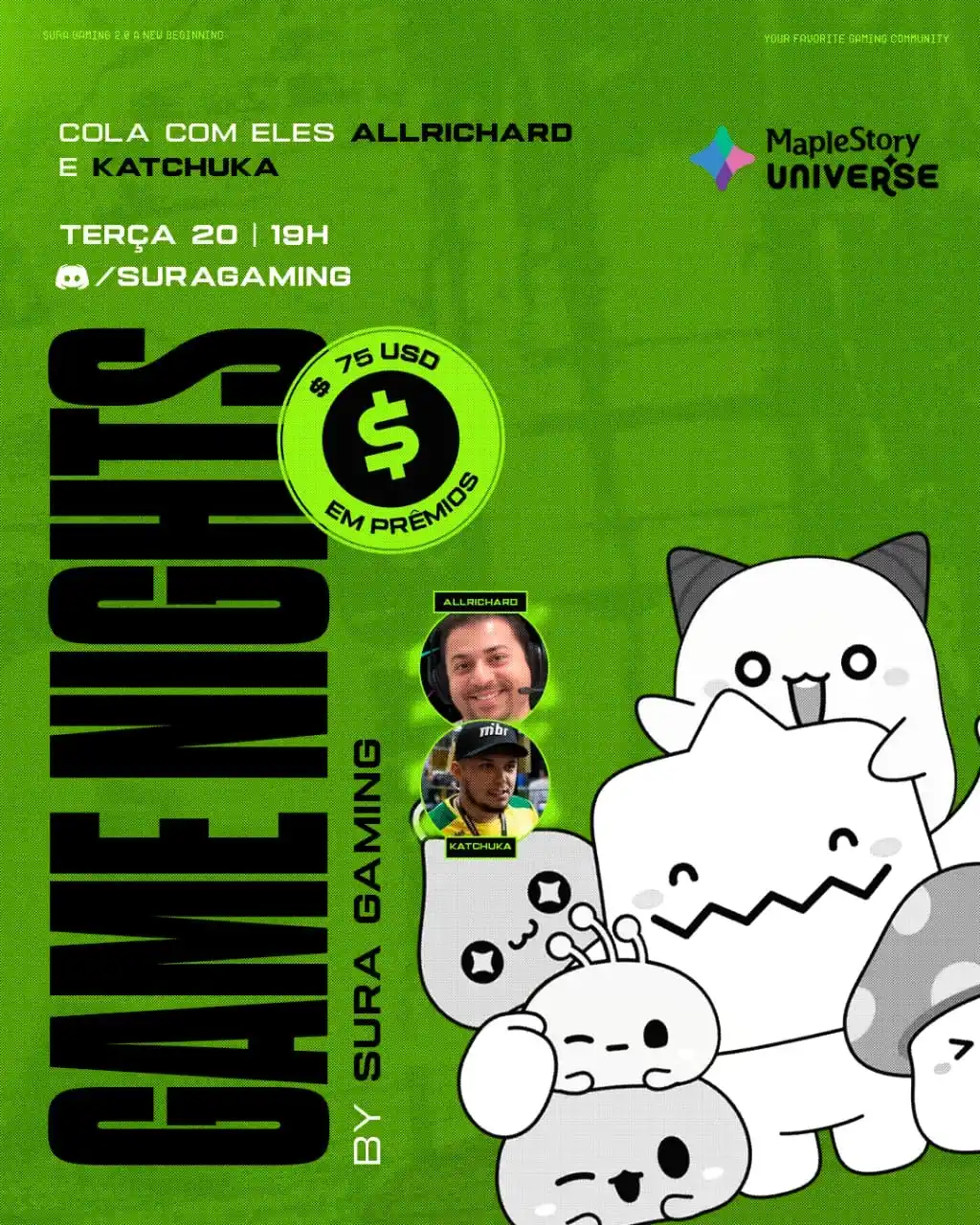 Image from Sura Gaming - Web3, Blockchain, Cripto: 📰 *GameNight especial: MapleStory UNIVERSE com AllRichard & Katchuka*...
