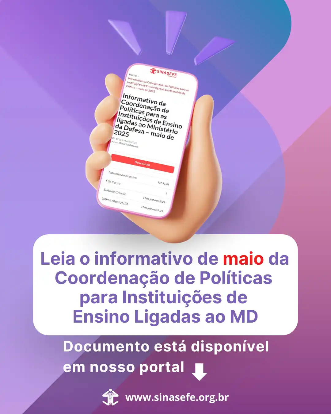 Image from SINASEFE Notícias: 👥 *Gestão sindical* 🤝 📄 A Coordenação de Políticas para as Institu...