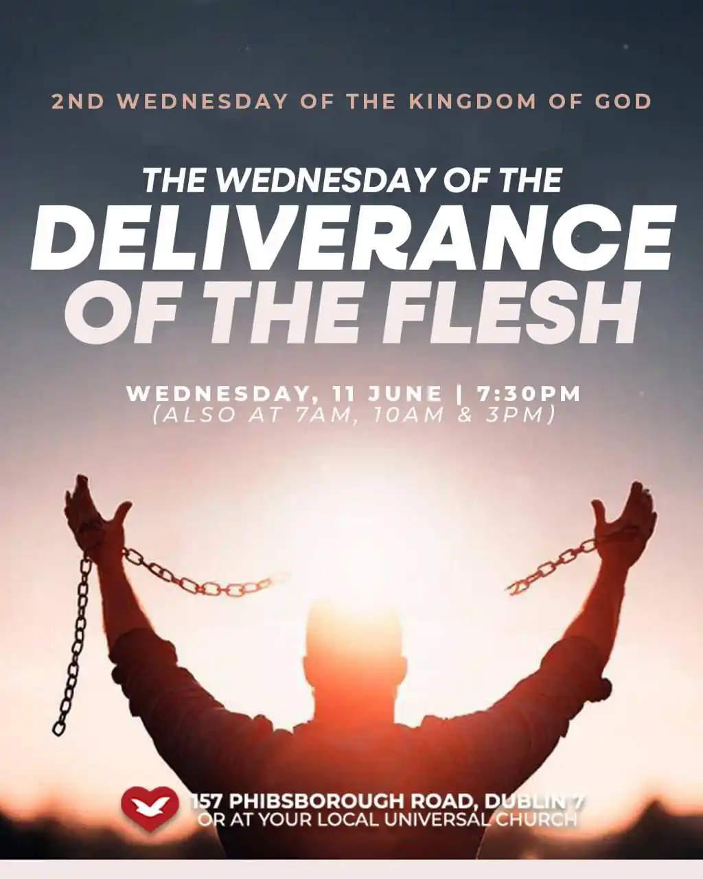 Image from Universal Church Ireland 🇮🇪: God bless you… Join us this Wednesday, as we learn how we can be deli...