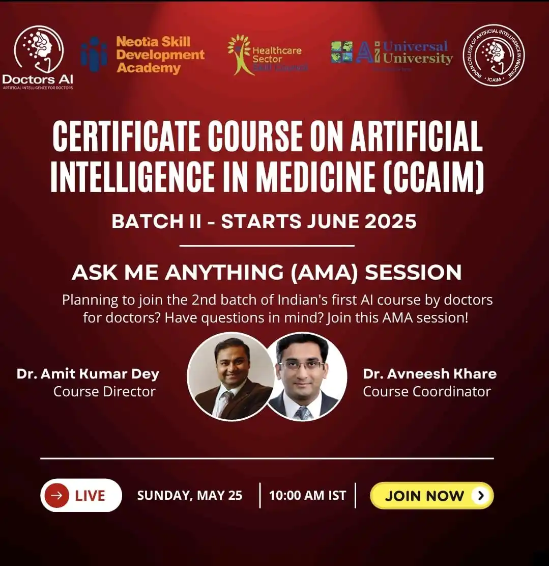 Image from Doctors AI: Got questions about the CCAIM? Don’t miss the upcoming Ask Me Anythin...