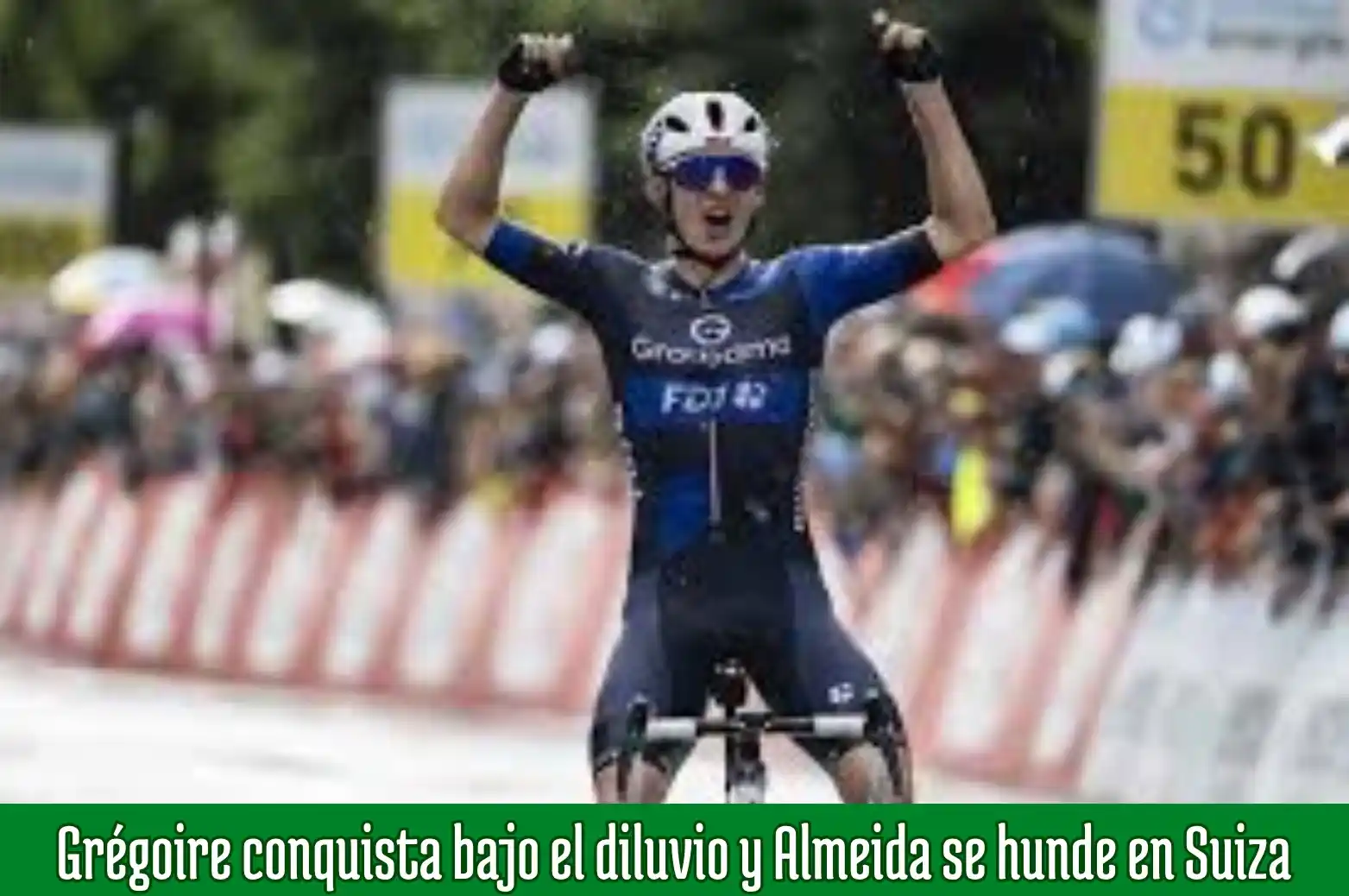 Image from Boyacá Le Informa: Grégoire conquista bajo el diluvio y Almeida se hunde en Suiza https:/...
