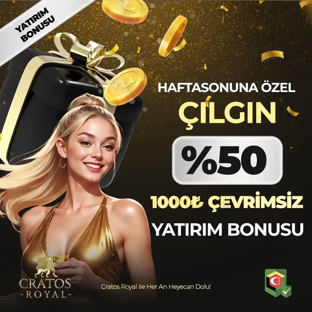 Image from CratosRoyal Resmi: 🔥*HAFTA SONUNA ÖZEL* * *%50 Ç E V R İ M S İ Z B O N U S*🔥 ️ 📌...