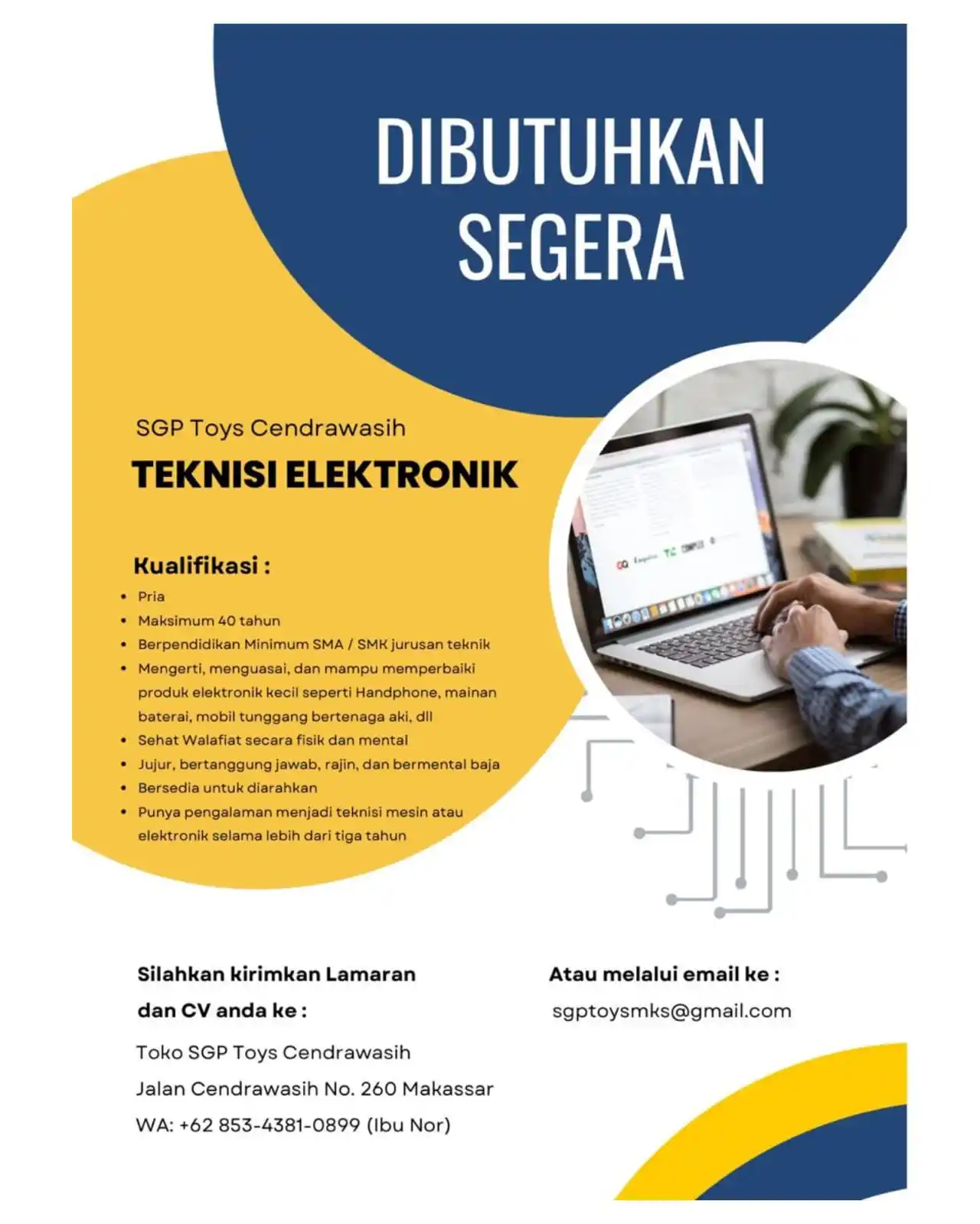 Image from Loker Makassar Terkini: Hi Anak Muda Makassar, Apa Kareba! Anda pecinta anak - anak? Tertarik ...