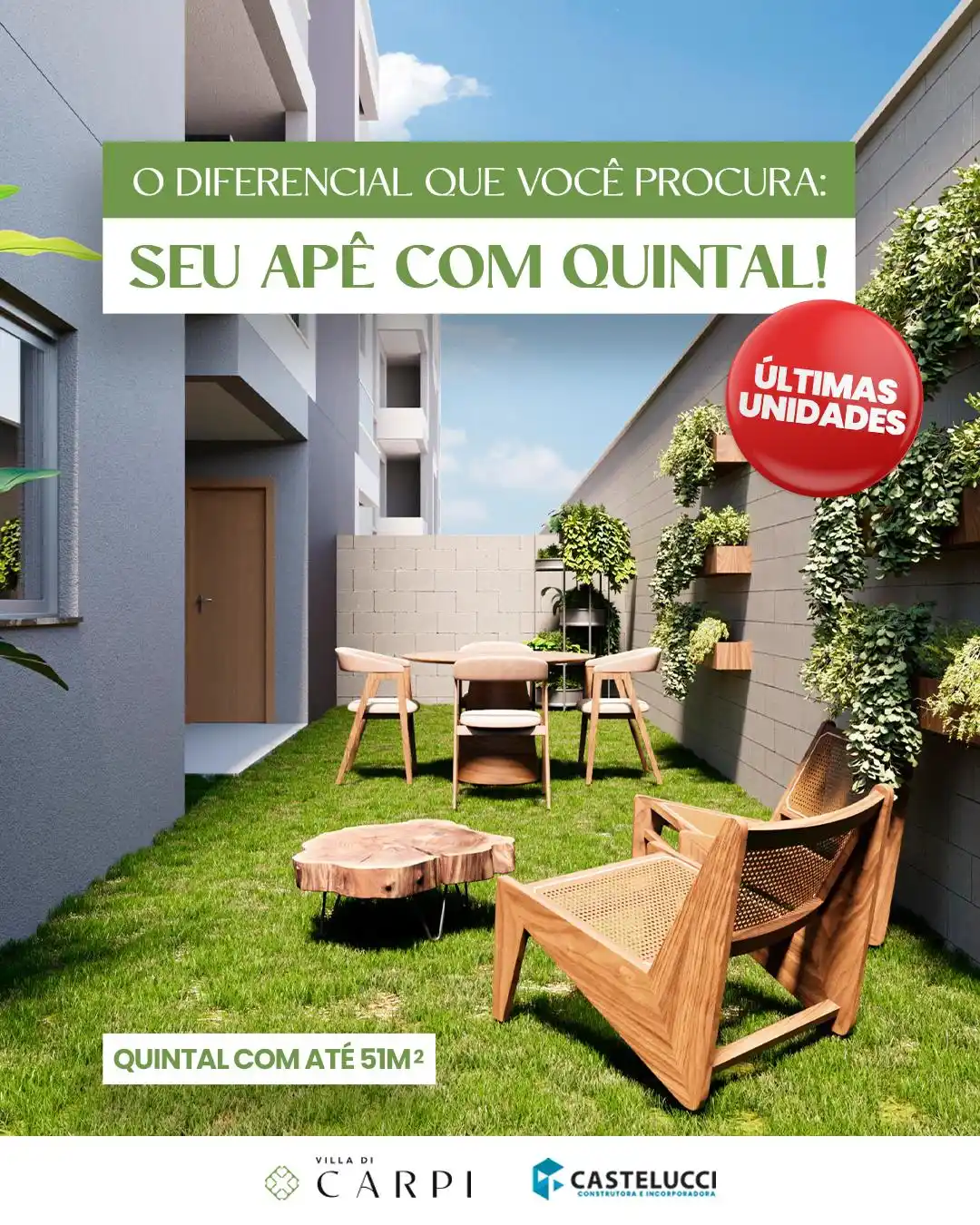 Image from Ziag Imóveis | Ofertas & Mercado: Hoje em dia, quintal é luxo — e a gente tem! *Condomínio Villa Di Car...