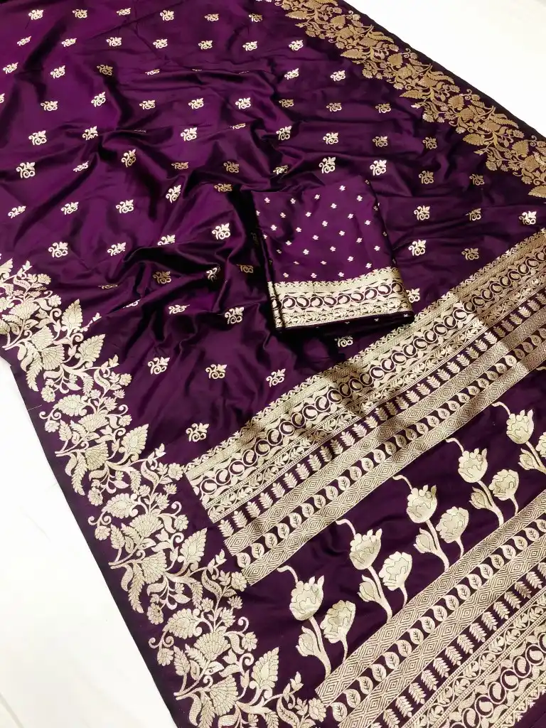 Image from Wholetex Sarees Catalog & Singles: https://www.wholetex.com/wholesale-catalogs/chameli-pure-banarasi-silk...