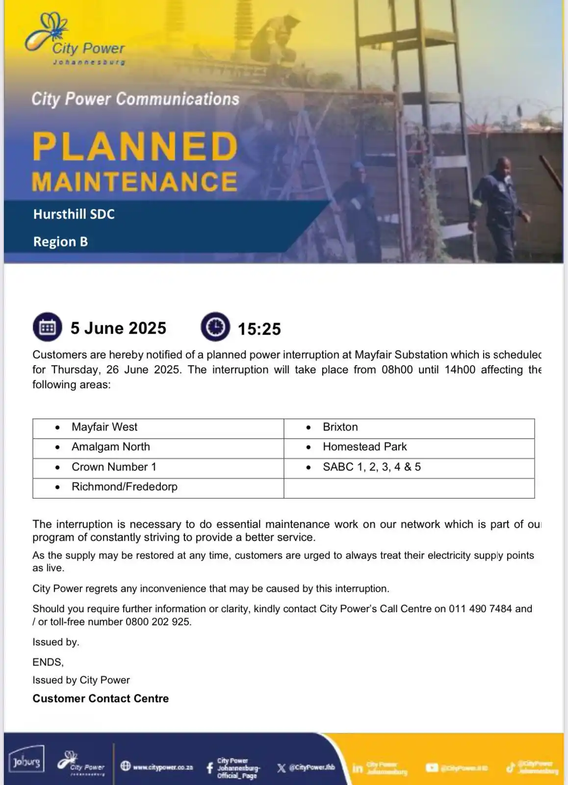 Image from Hursthill SDC Outage Updates: <a class="text-blue-500 hover:underline cursor-pointer" href="/hashtag...