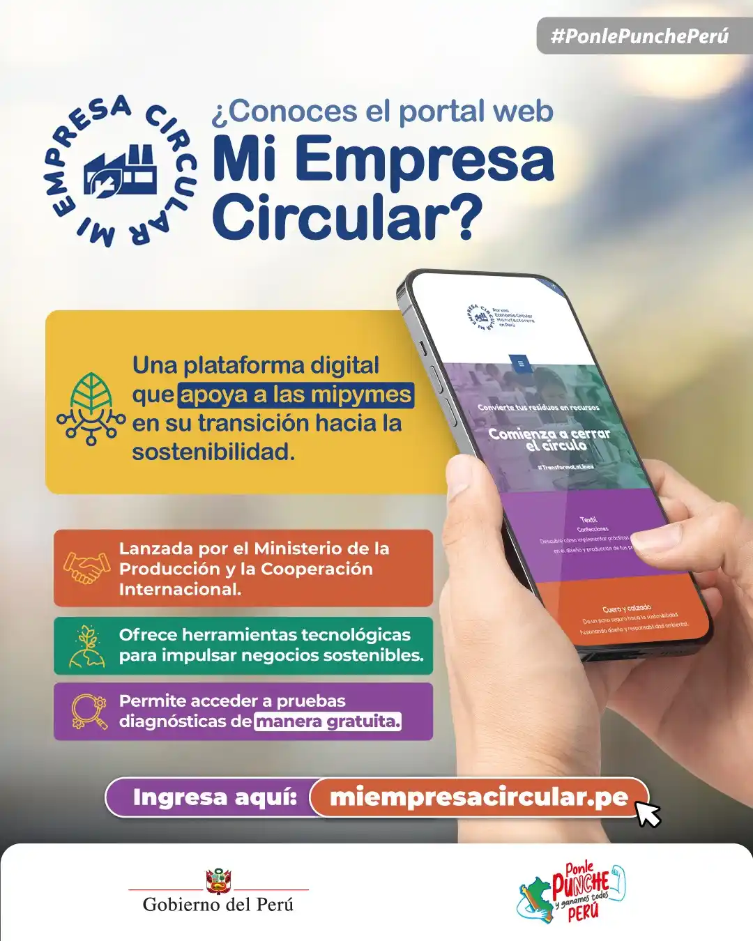 Image from Gobierno del Perú 🇵🇪: ✅ ¡Impulsando el futuro de las mipymes! En la plataforma <a class="te...