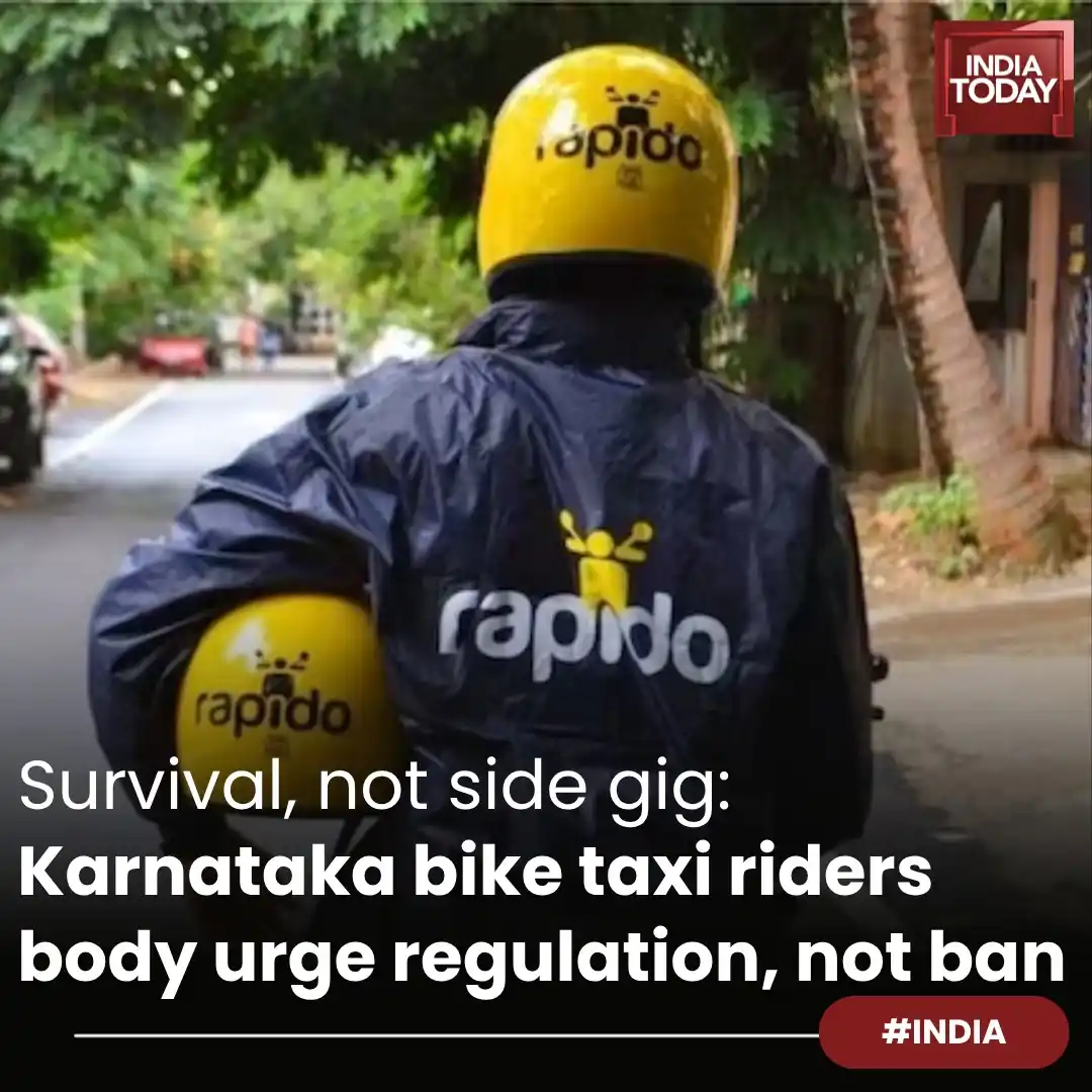 Image from India Today: *In Short:* ➡️ Bike taxi association writes to Siddaramaiah, Rahul G...
