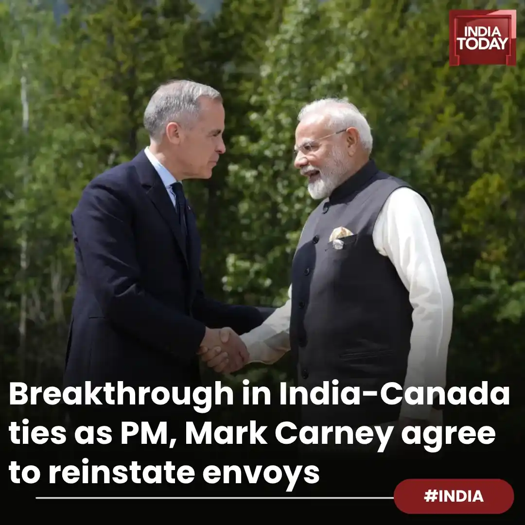 Image from India Today: *In Short:* ➡️ Decision announced after PM Modi met Mark Carney at G...
