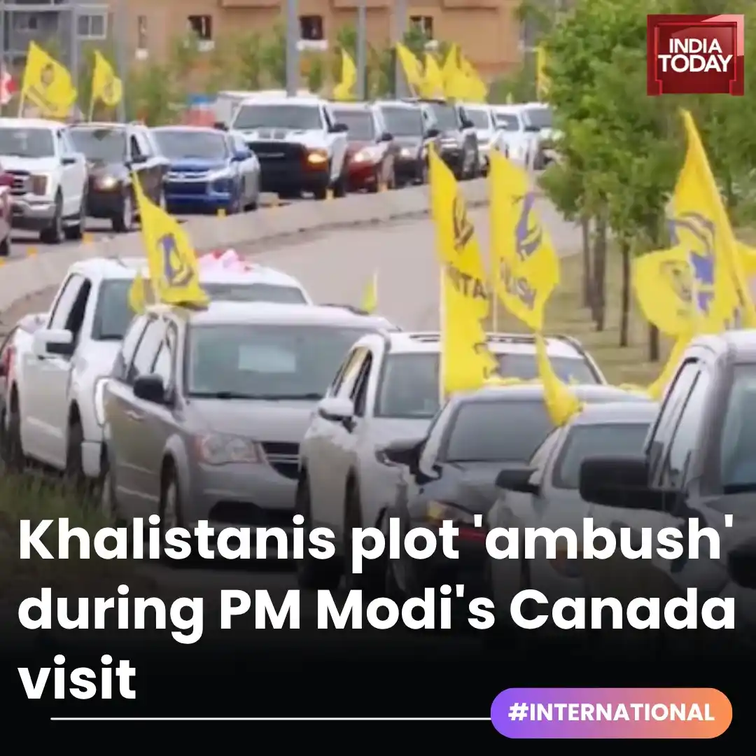 Image from India Today: *In Short:* ➡️ Khalistani separatists in Alberta stage "ambush" prot...