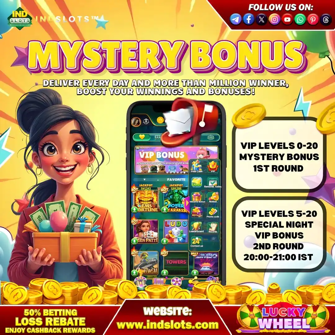 Image from Indslots Official: INDSLOTS | IND SLOTS | 🌈 Mystery Bonus 🌈 🎁Experience the excitem...