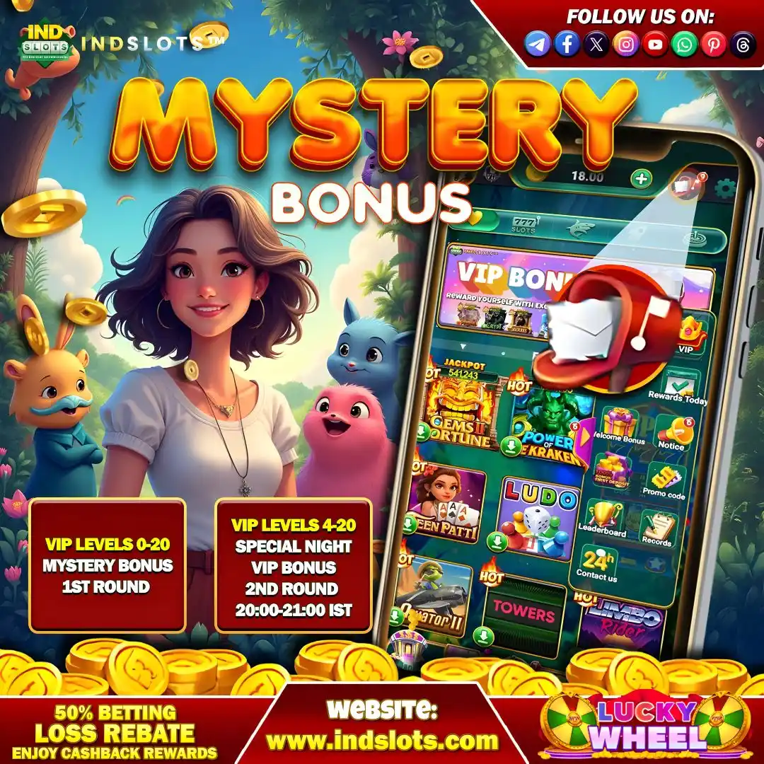 Image from Indslots Official: INDSLOTS | IND SLOTS | 🎁 MYSTERY BONUS 🎁 🎉 "Unlock Your Mystery...