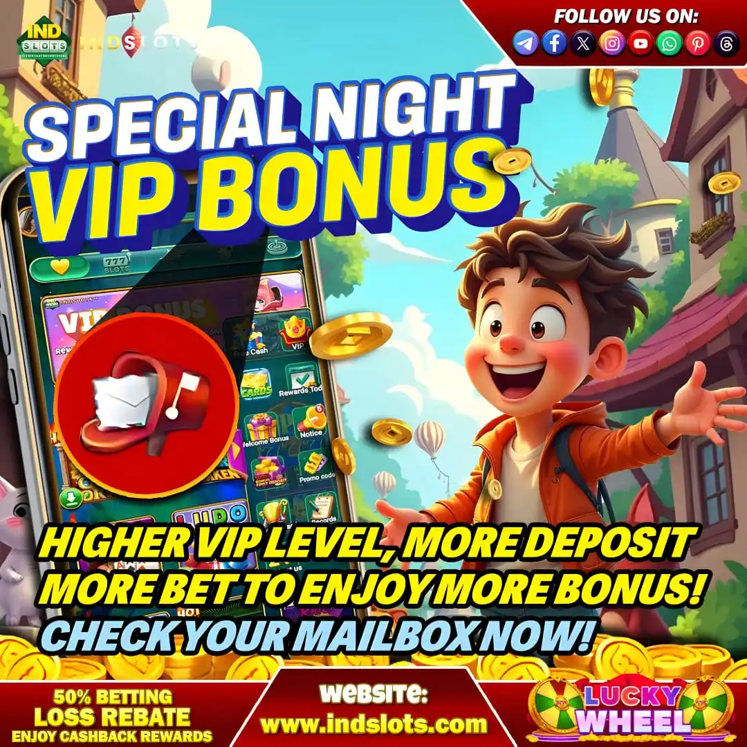 Image from Indslots Official: INDSLOTS | IND SLOTS | 🎁 SPECIAL NIGHT VIP BONUS 🎁 👑 Claim your ...