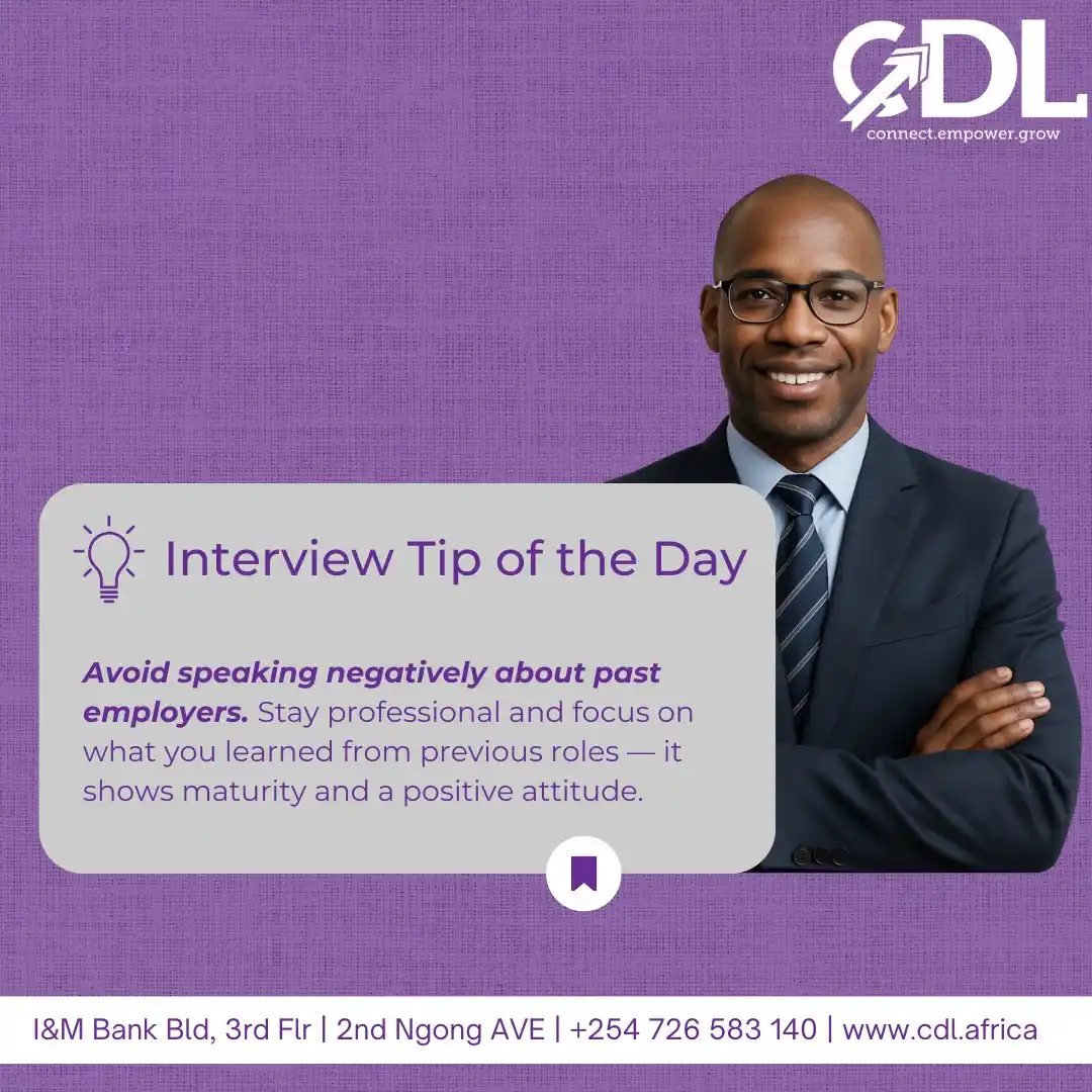 Image from Career Directions Limited: Interview Tip of the Week It’s tempting to vent about a tough boss or ...