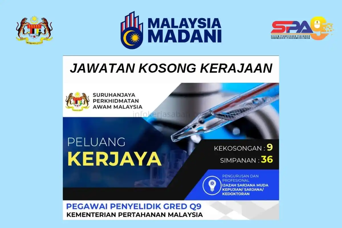 Image from Jawatan Kosong Kerajaan & Lain² Info Bermanfaat: Jawatan Kosong Pegawai Penyelidik Gred Q9 (Kementerian Pertahanan Mala...