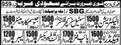 Image from جاب کی تلاش Job Finder: *Jobs In Saudi Arabia 🇸🇦* *1* : `Estimation Engineer` *2* : `Elec...