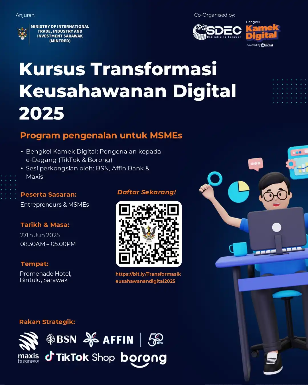 Image from Komuniti Kamek Digital SDEC: 📢 *Kursus Transformasi Keusahawanan Digital 2025* 📅 *Tarikh:* 27 Ju...