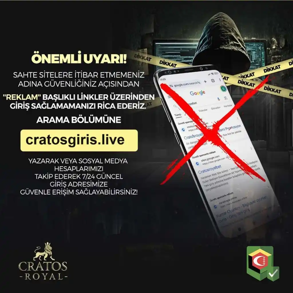 Image from CratosRoyal Resmi: *LÜTFEN DİKKAT* ➡️ *ADIMIZA AÇILAN SAHTE SİTELERDEN UZAK DURUNUZ!* ...