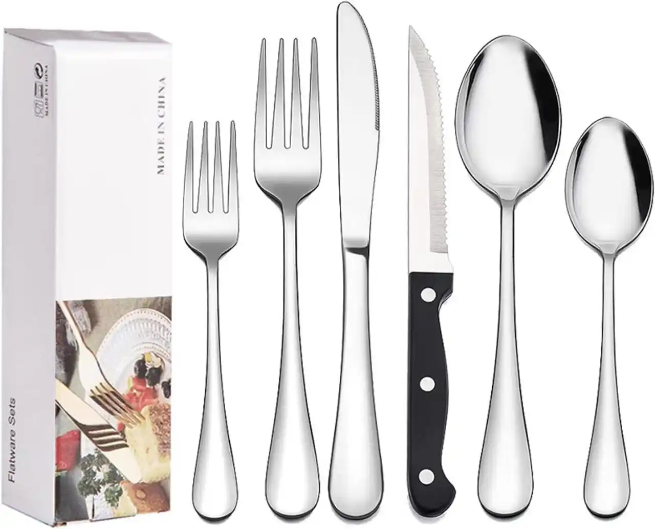 Image from Ofertones México : ¡MEJORA TU MESA CON NUESTRO JUEGO DE CUBIERTOS DE ACERO INOXIDABLE! 🍴...