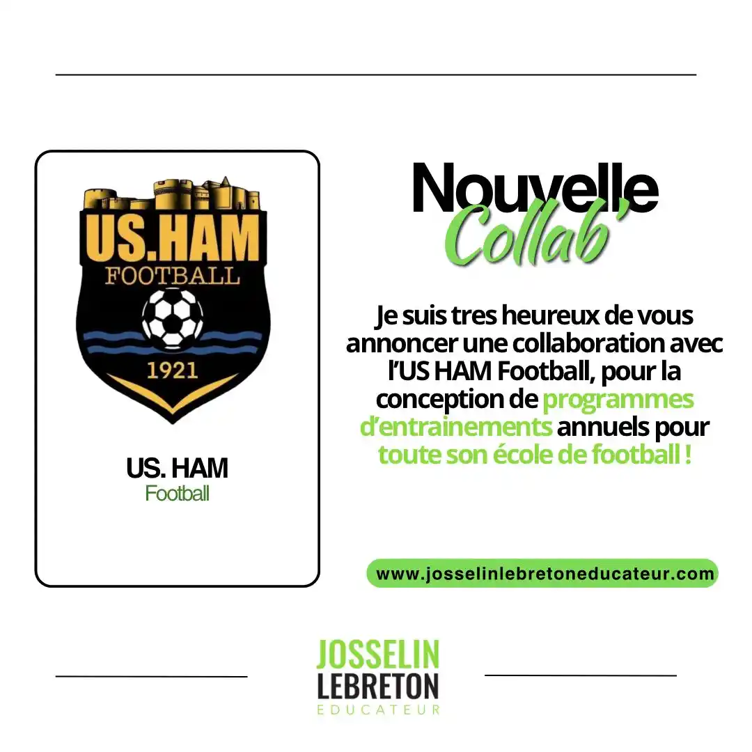 Image from Josselin LEBRETON - Educateur : 🙏 Merci à l’𝙐𝙎 𝙃𝙖𝙢 𝙁𝙤𝙤𝙩𝙗𝙖𝙡𝙡 pour la confiance qu’il m’ac...