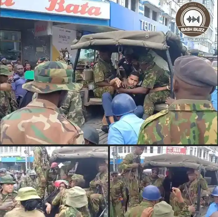 Image from BashBuzz: *MOMBASA COUNTY.* Four rights activists arrested in Mombasa as demonst...