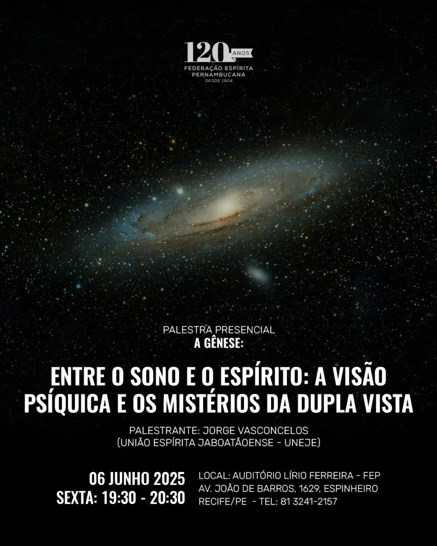 Image from Federação Espírita Pernambucana: 📝Nesta sexta-feira, dia 06 de junho, das 19h30 às 20h30, a FEP promov...