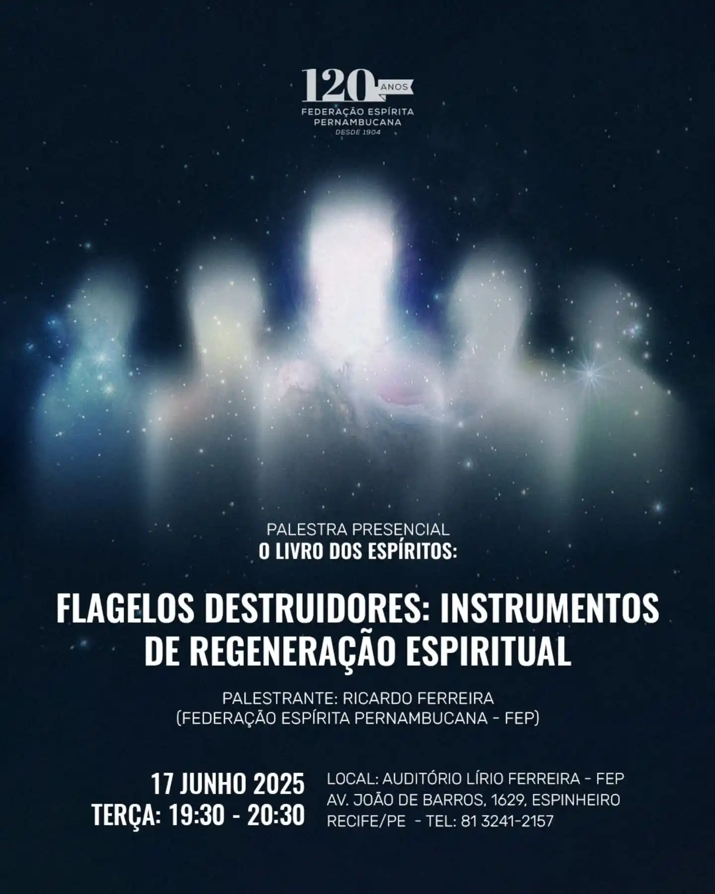 Image from Federação Espírita Pernambucana: Nesta terça-feira, dia 17 de junho, das 19h30 às 20h30, a FEP promove ...