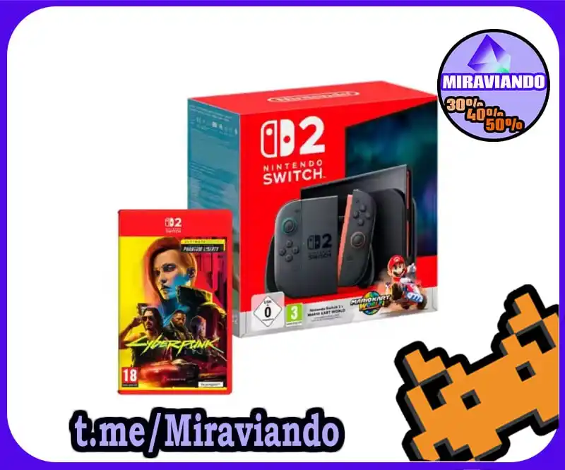 Image from ofertasXnintendo Videojuegos: Nintendo Switch 2 Consola + Mario Kart World + Cyberpunk 2077: Ultimat...