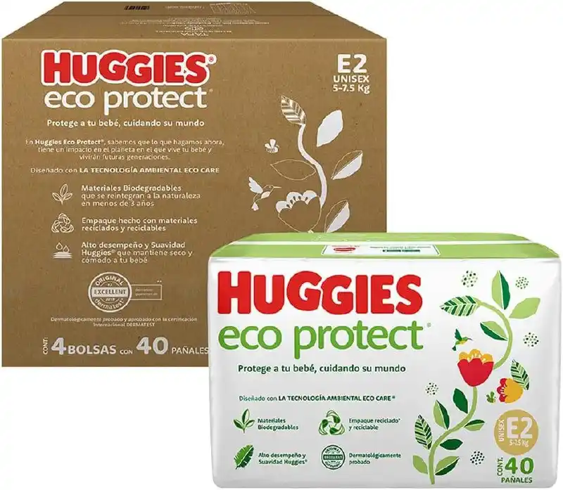 Image from Ofertones México : ¡OFERTA IMPERDIBLE EN PAÑALES HUGGIES! 👶💚 Amazon: Huggies Eco Protec...