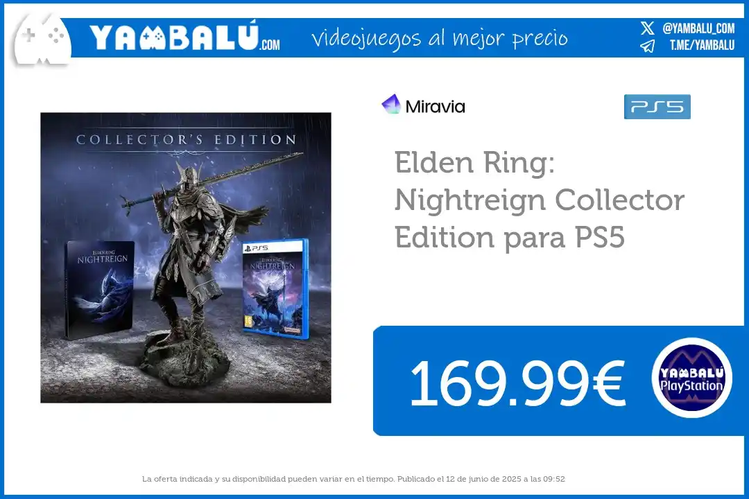 Image from Yambalú PlayStation - Ofertas de videojuegos para Playstation 5, PlayStation 4: Oferta para PS5: *Elden Ring: Nightreign Collector Edition* ✅ *169.99...