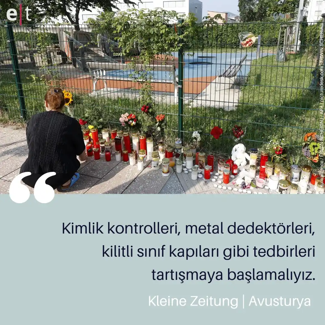 Image from eurotopics Medya Takibi: *Okulda şiddet nasıl durdurulabilir?* Graz’da 21 yaşındaki eski bir öğ...