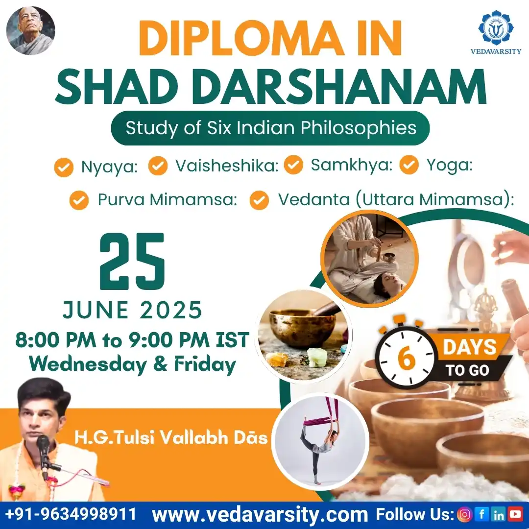 Image from In service of Srimad Bhagavatam ™: 🕓 *Only a Six days to Go!* 🧠 Foundations of Vedic Thought Explore t...
