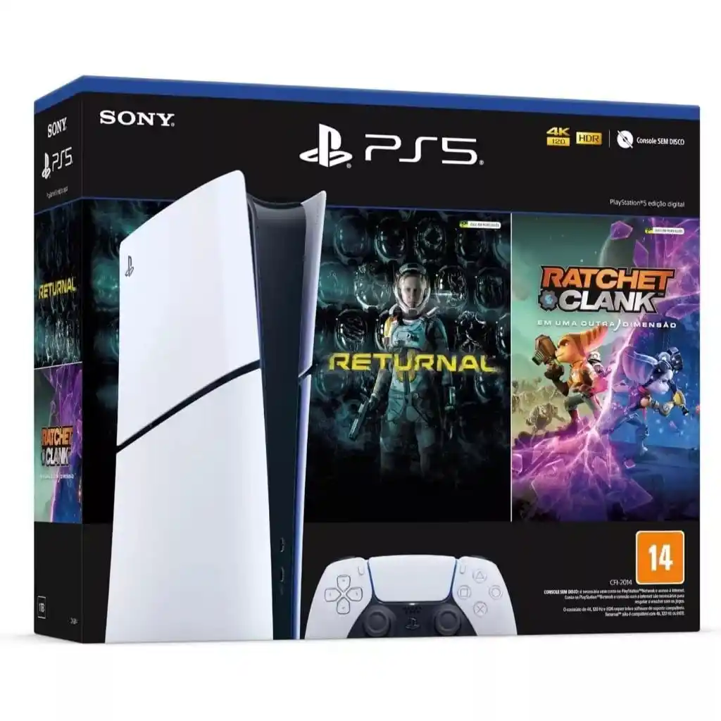 Image from SacaAi - promoções : Playstation 5 Slim Digital Bundle Returnal + Ratchet & Clank R$ 2971 ...