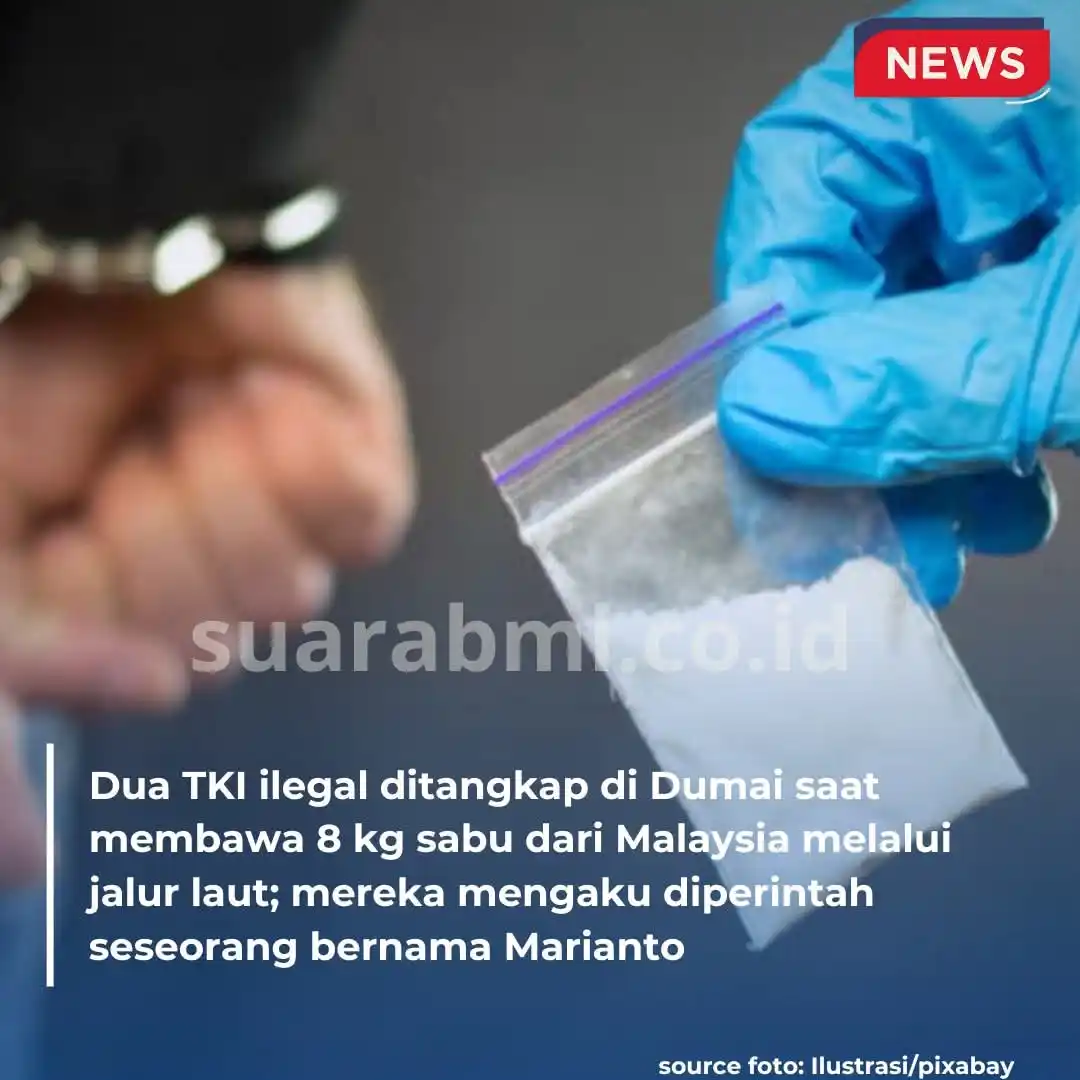 Image from SuaraBMI: Polisi menangkap dua tersangka, yakni Irvan Maulana (22) warga Lumajan...
