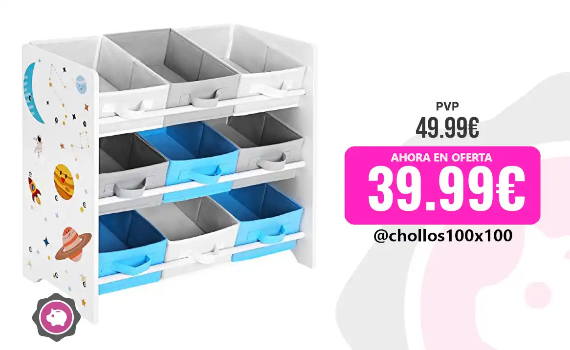 Image from Chollos100x100 🔥: 🔥 PRECIAZO ESTANTERÍA INFANTIL SONGMICS <a class="text-blue-500 hov...