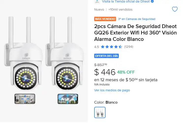 Image from Ofertones México : ¡PROTEGE TU HOGAR CON LAS CÁMARAS DE SEGURIDAD DHEOT! 🏡🔒✨ MercadoLib...