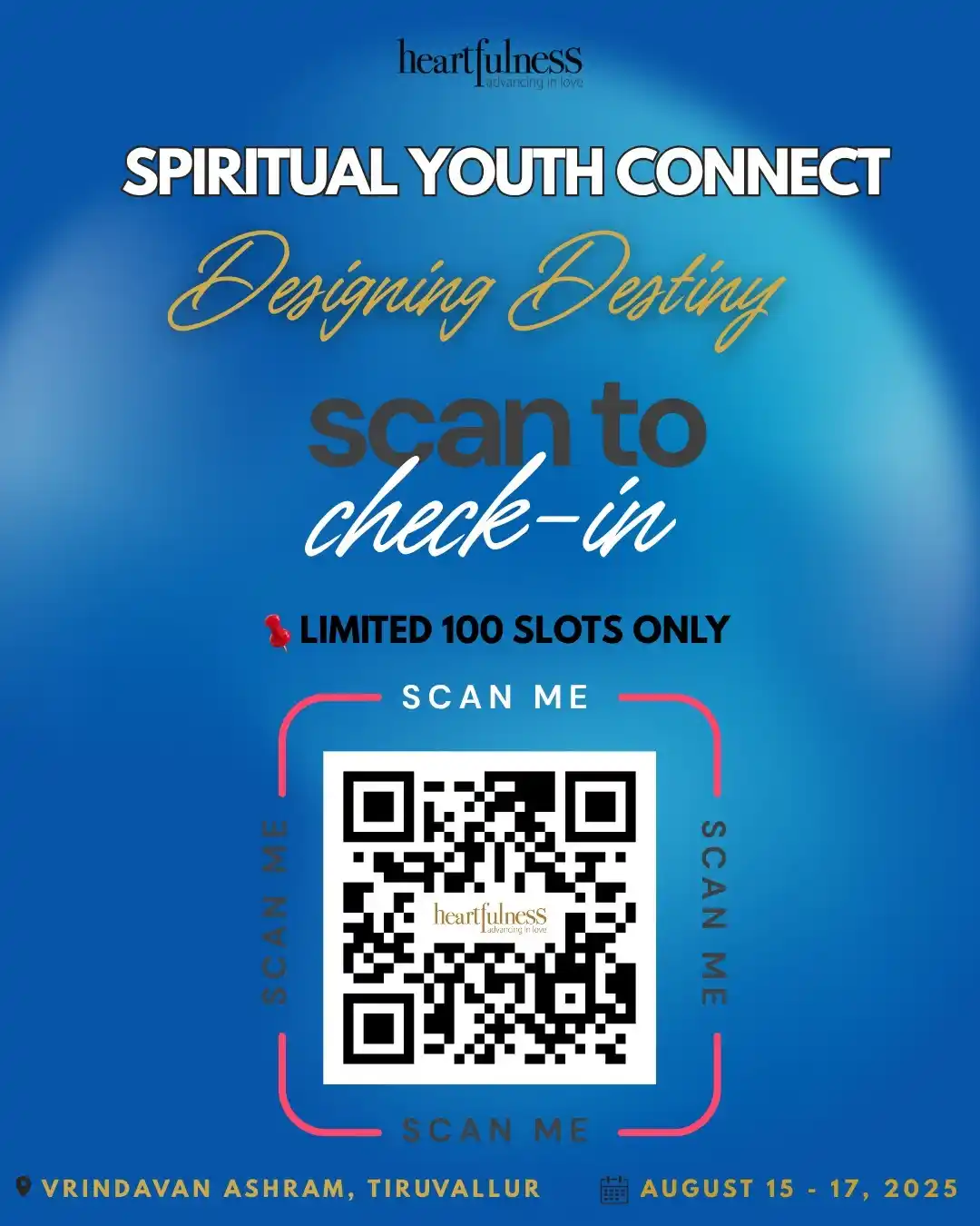 Image from Heartfulness Tamil Nadu: 🚨 Registration is NOW OPEN! 🚨 🌟 Spiritual Youth Connect 2025 🌟 🧘...