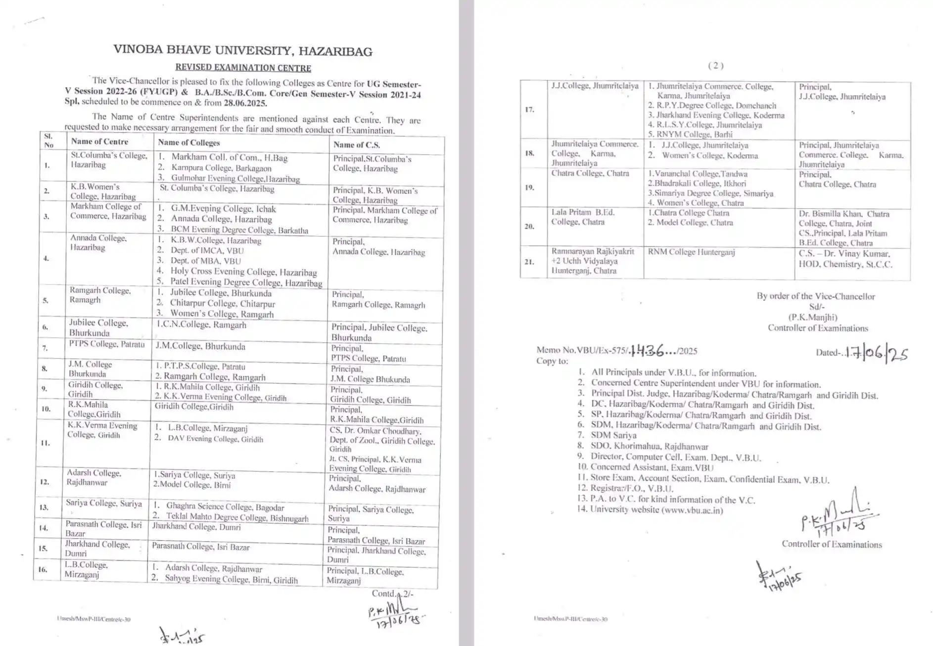 🔖 VBU, HAZARIBAG 📚 STUDENTS post