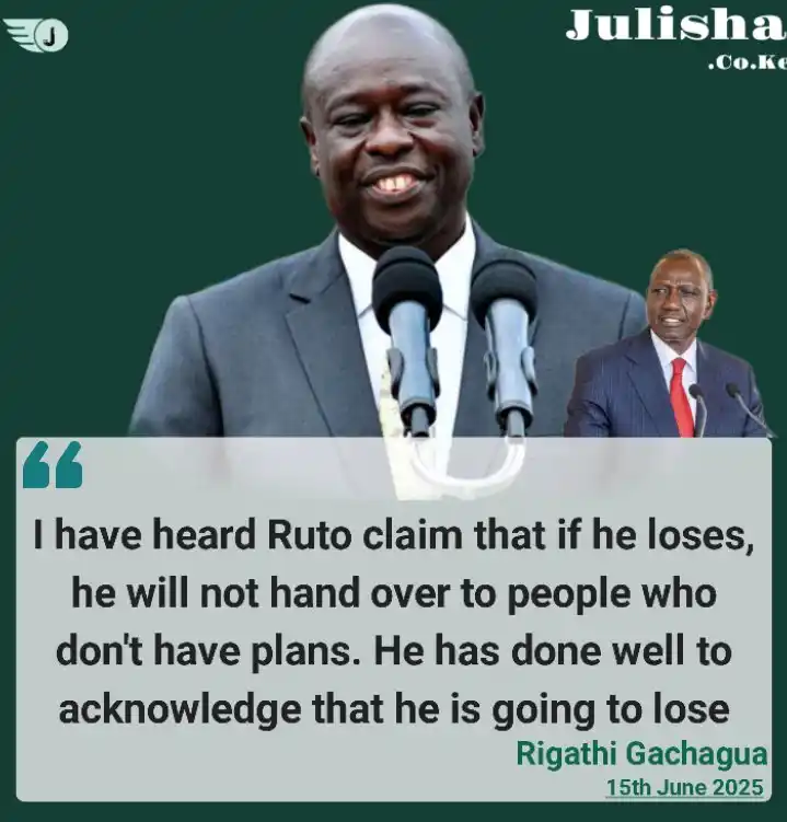 Image from Gen - Zs Nation: Rigathi Gachagua : Ruto has done well to acknowledge that he is going ...