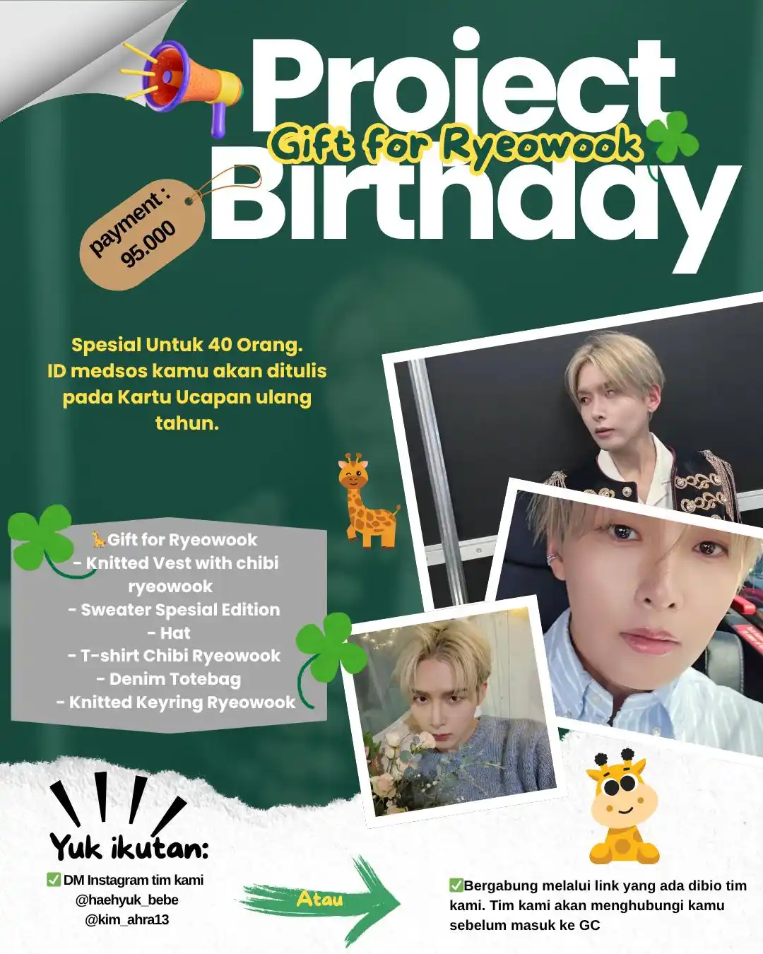 Image from Suju.daily: 🌿RYEOWOOK BIRTHDAY GIFT🌿  Hi ELPEUDEUL ~~ Minggu depan adalah Ulang ...