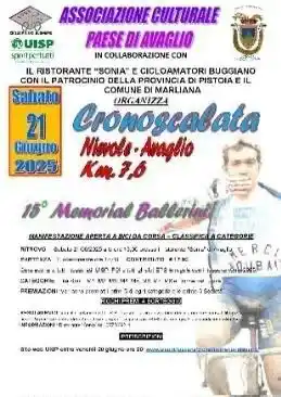 Image from Comune di marliana : Sabato 21 giugno ad Avaglio, lungo la SP32 si svolgerà la 15 ° edizion...