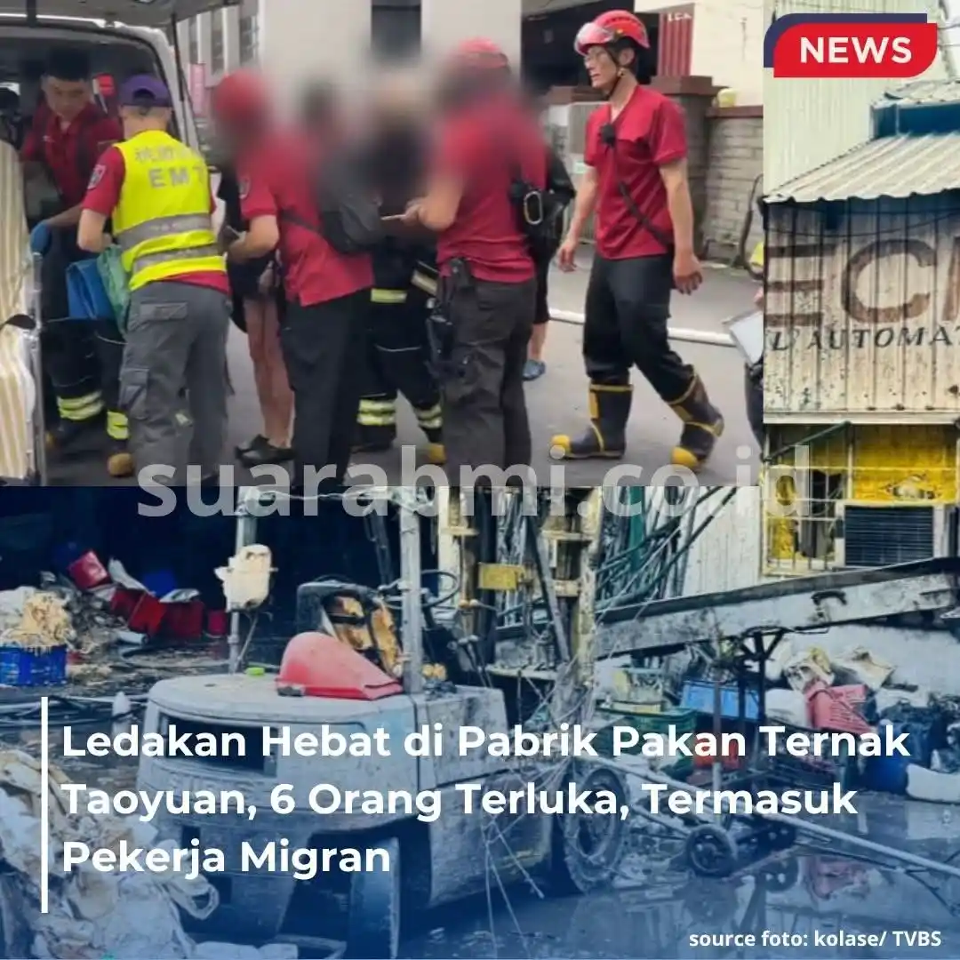 Image from SuaraBMI: Sebuah ledakan hebat mengguncang pabrik pengolahan pakan ternak di Tao...