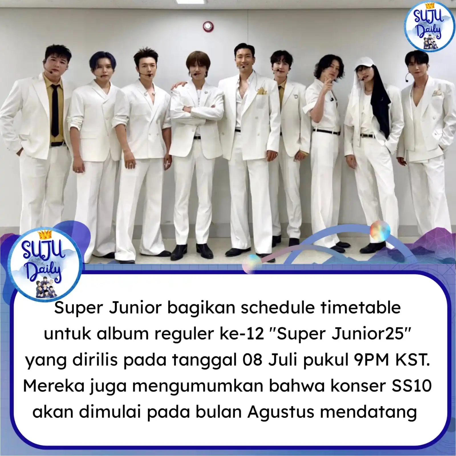 Image from Suju.daily: SUPER JUNIOR 슈퍼주니어 'Super Junior25' Schedule File Open 🗓 09 Juni 202...