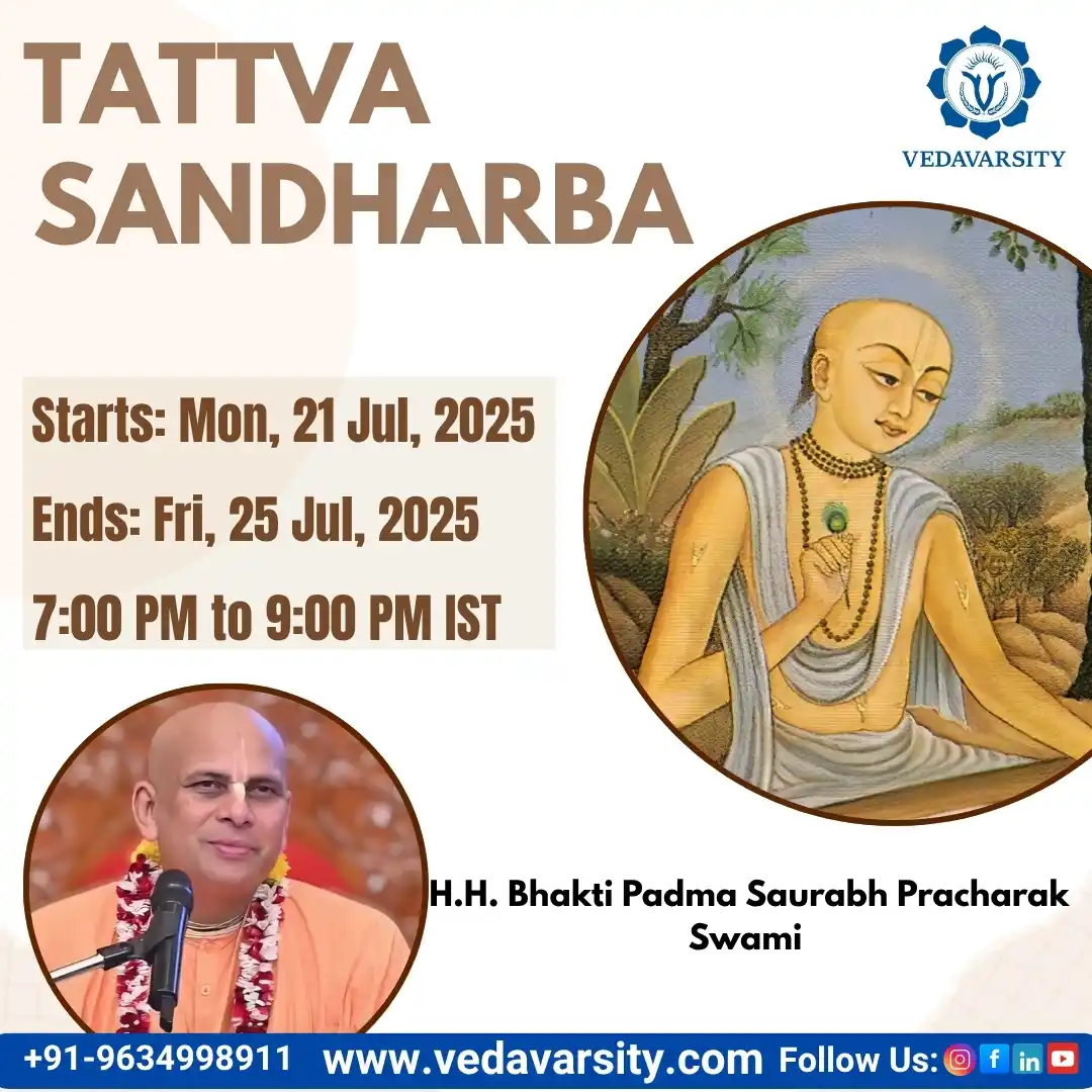 Image from In service of Srimad Bhagavatam ™: *Tattva Sandarbha Course* Explore the Foundations of Bhakti Philosophy...