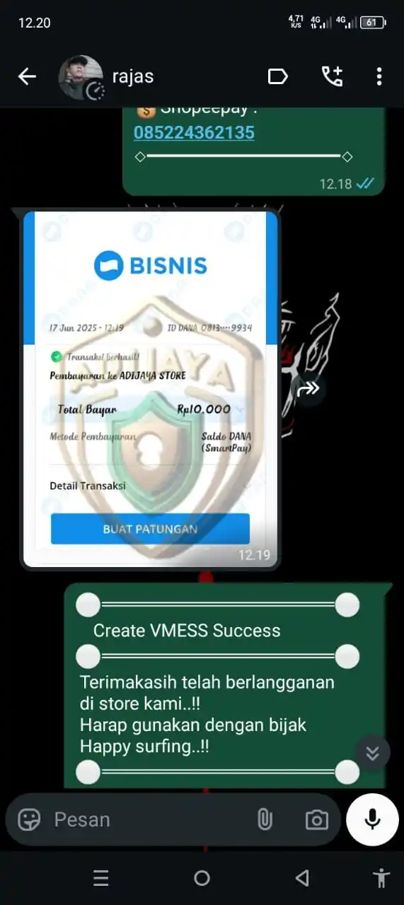 Image from 𝐀𝐝𝐢𝐣𝐚𝐲𝐚 ꜱᴛᴏʀᴇ ꪜρꪀ • TESTIMONI✅: *_✍️TERIMAKASIH, TRANSAKSI DONE..!!_* *⚪══════════════════════⚪*      ...
