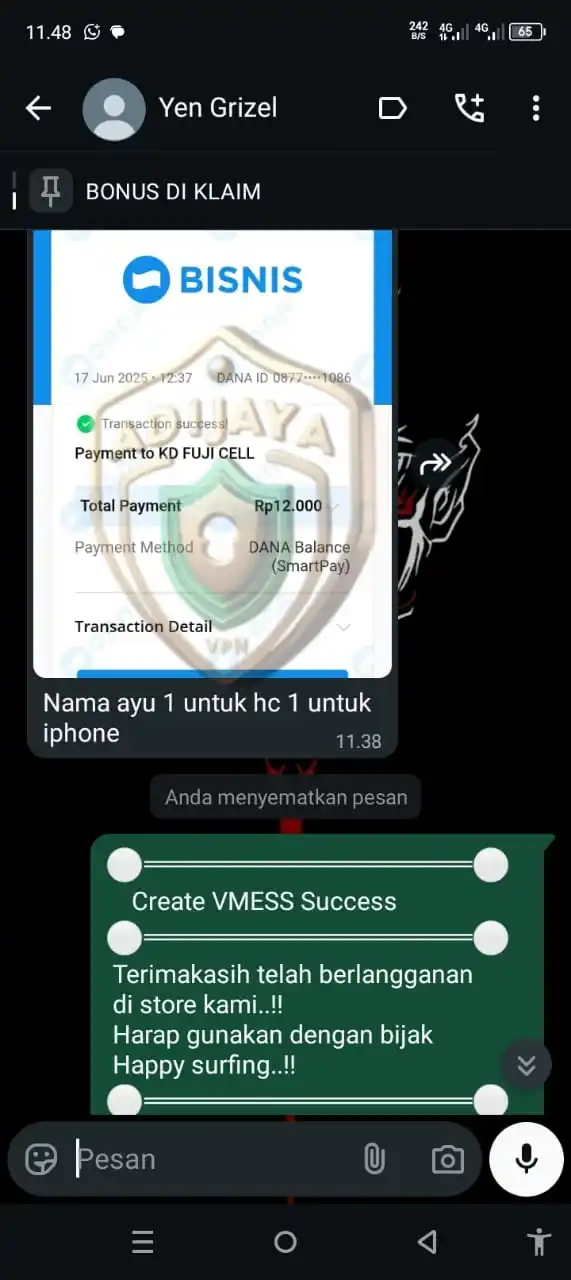 Image from 𝐀𝐝𝐢𝐣𝐚𝐲𝐚 ꜱᴛᴏʀᴇ ꪜρꪀ • TESTIMONI✅: *_✍️TERIMAKASIH, TRANSAKSI DONE..!!_* *⚪══════════════════════⚪* ...